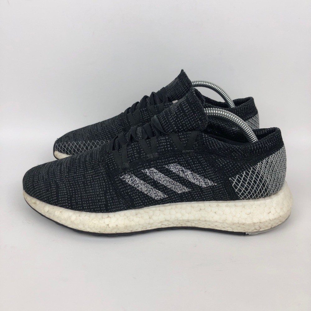 Adidas Pureboost Go Running Shoe Womens Size 10 Black White Athletic Train Walk